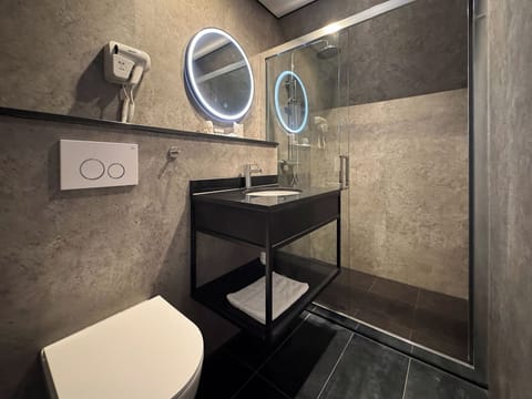 Comfort Triple Room | Bathroom | Hair dryer, soap, shampoo, toilet paper