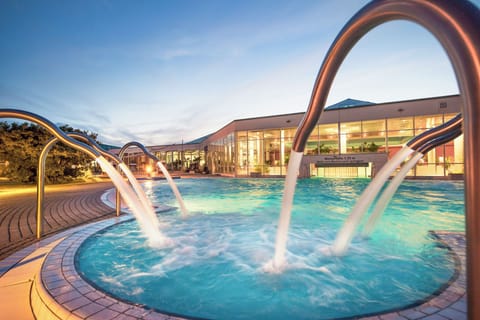 Indoor pool, outdoor pool, open 10 AM to 10 PM, sun loungers