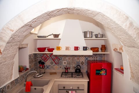 Classic Apartment, 1 King Bed with Sofa bed (Il ciliegio) | Private kitchen | Full-size fridge, stovetop, espresso maker, coffee/tea maker