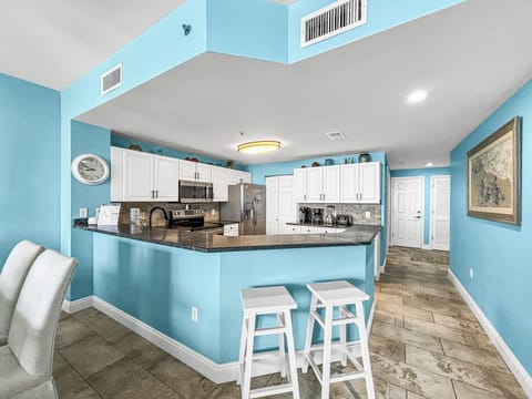 Condo, 3 Bedrooms, Balcony, Beachfront (308A) | Private kitchen | Full-size fridge, microwave, oven, stovetop