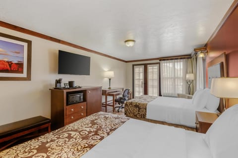 Standard Room, 2 Queen Beds, Accessible, Non Smoking | Desk, blackout drapes, iron/ironing board, free cribs/infant beds