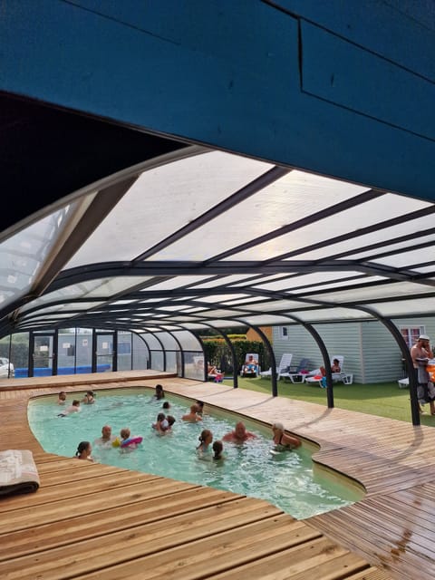 Indoor pool, open 10:00 AM to 8:00 PM, sun loungers
