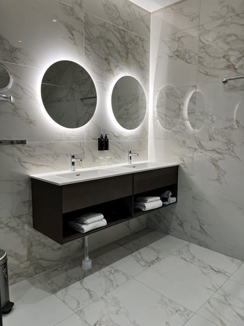 Free toiletries, hair dryer, towels, soap