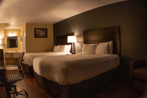 Standard Room, 2 Queen Beds, Non Smoking | Desk, WiFi (free), bed sheets