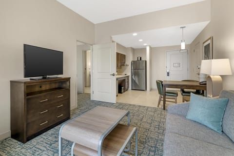 2 Queen 1 Bedroom Suite Mobility Accessible Tub Non-Smoking | Desk, laptop workspace, blackout drapes, free WiFi