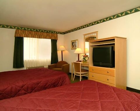 Standard Room, 2 Queen Beds, Non Smoking | In-room safe, desk, blackout drapes, soundproofing