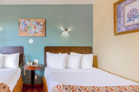 Room, 2 Double Beds, Non Smoking | Premium bedding, pillowtop beds, desk, iron/ironing board