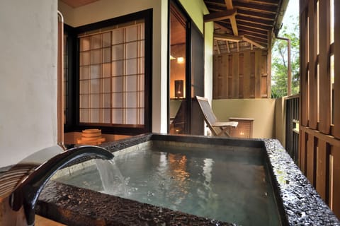 Separate tub and shower, hydromassage showerhead, free toiletries
