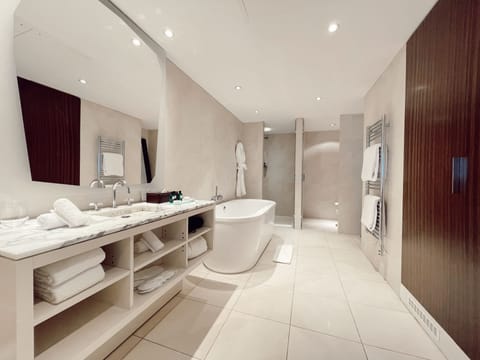 Junior Suite | Bathroom | Free toiletries, hair dryer, bathrobes, slippers