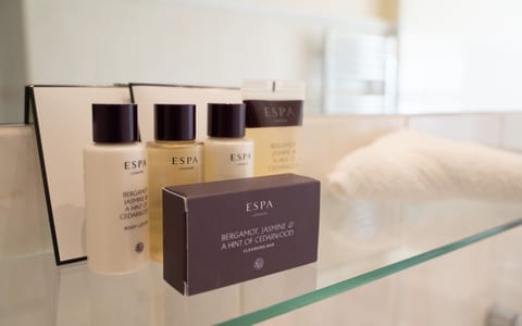 Free toiletries, hair dryer, bathrobes, towels