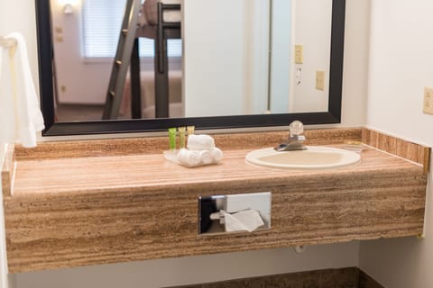 Free toiletries, hair dryer, towels