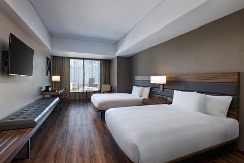 In-room safe, desk, laptop workspace, soundproofing