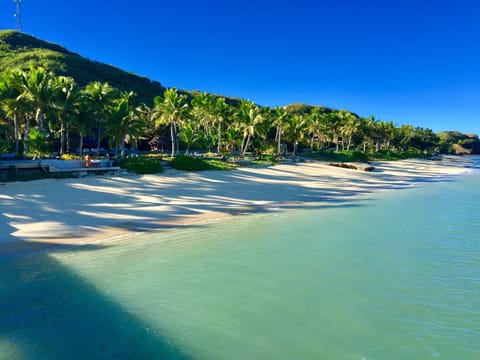 On the beach, beach towels, snorkeling, beach volleyball