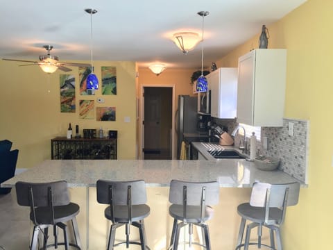 Fully equipped new kitchen with new appliances and housewares.