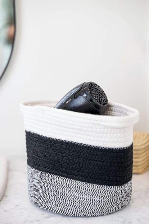 Free toiletries, hair dryer, towels