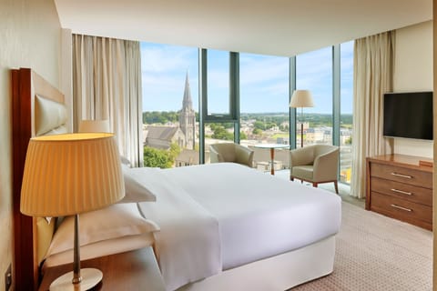 Deluxe Room, 1 King Bed, City View | Hypo-allergenic bedding, pillowtop beds, in-room safe, desk