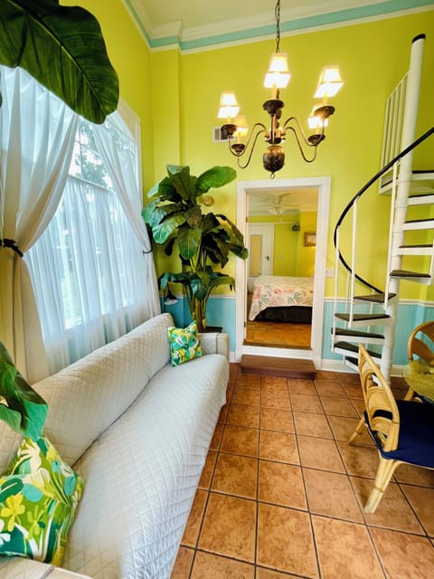 Living area. Lots of natural light w/ flat screen TV, cable and fast wifi.