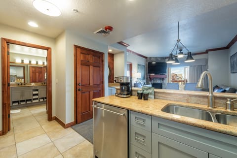 Open kitchen to living room