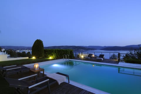 Pool aea during sun set