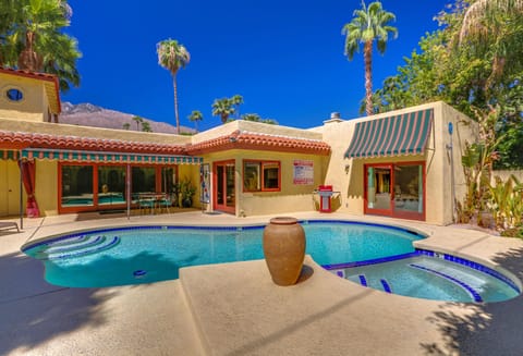 Rear of the House with Pool in foreground. 