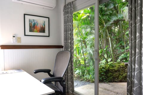 Office area with comfy Aeron chair.