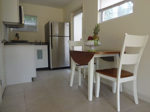Your kitchen area with dining room table for 2