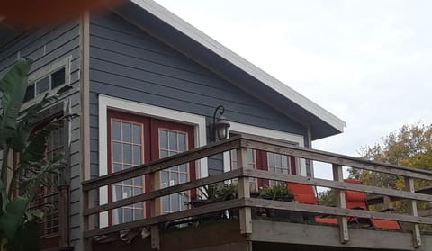 Private Balcony upstairs, with large private balcony downstairs with dog area