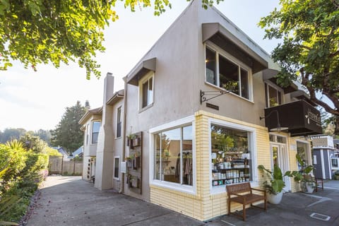 Our building. The apartment has private entry  and occupies the second floor.