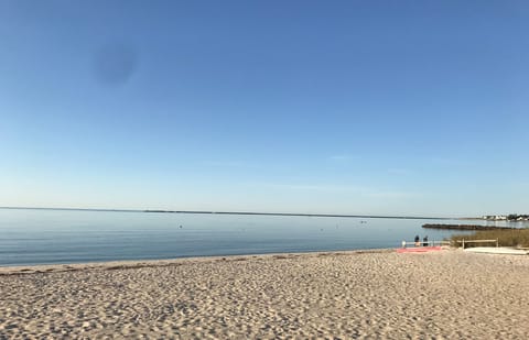 The Private Beach is just steps away!