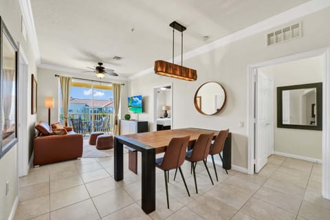 Bright and airy dining and living room