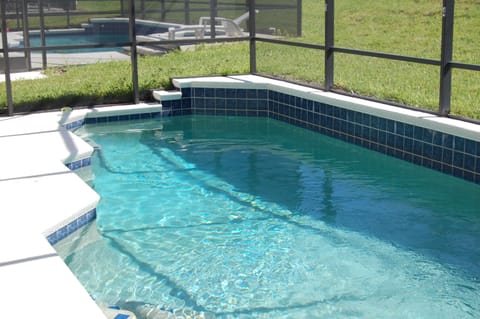Heated Pool with underwater lighting. 