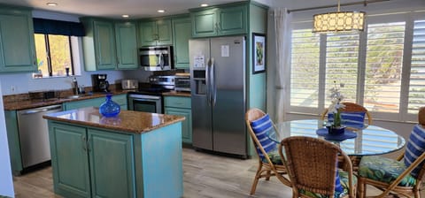 Our newly renovated kitchen offers all the amenities for cooking and dining.