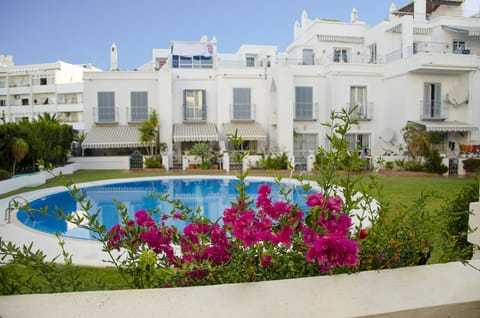 View from ground terrace, pool 5 meters from patio.
