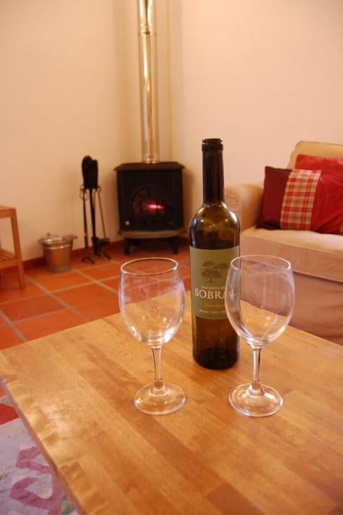 Enjoy a glass of wine in the warmth of the stove