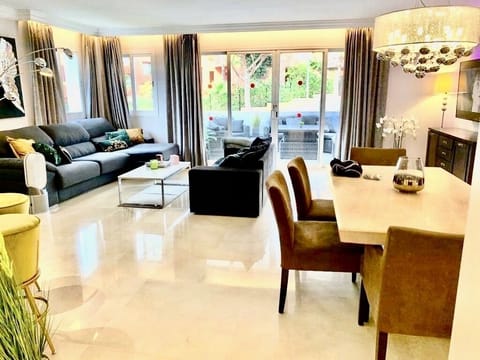 Luxury interior designed living next to the beach and local restaurants. 