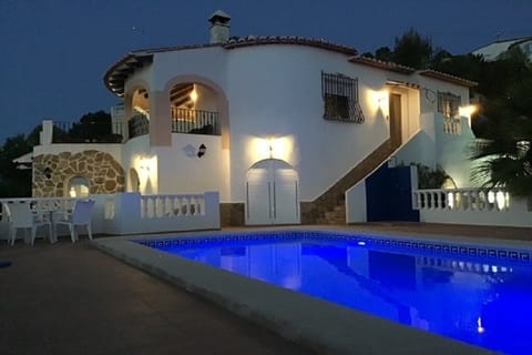 Casa Romero at night