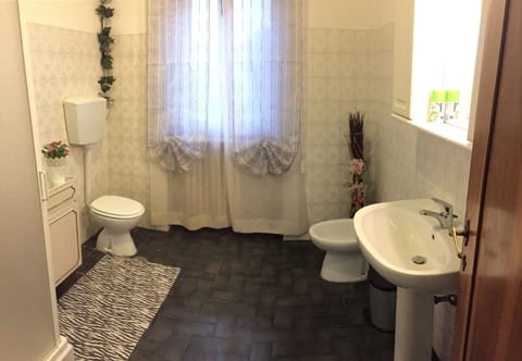 Shower, bidet, towels