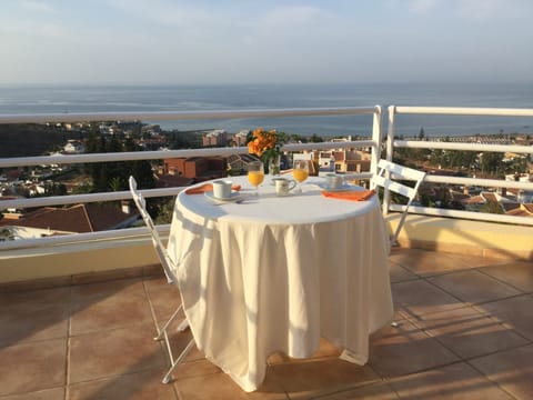 breakfast overlooking the sea
