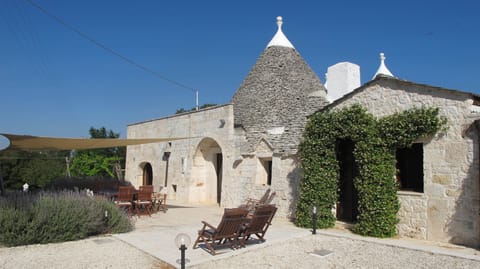 Outside eating area in front of house for up to 12 people