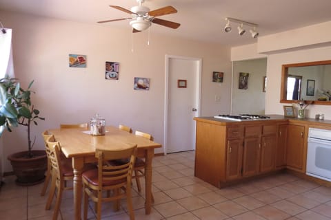 kitchen table. Breakfast bars, instant oatmeal & grits for 1st morning.
