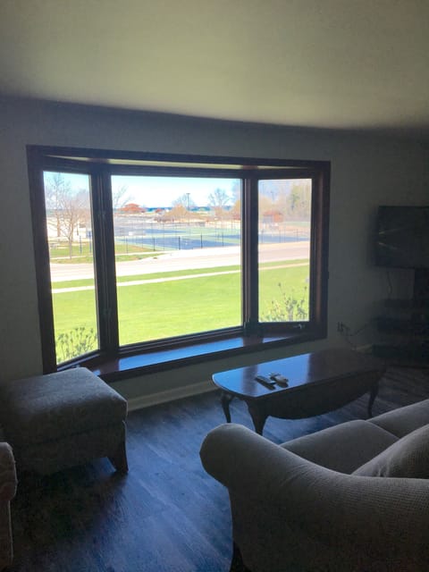 Amazing views of the tennis courts, beach & playground 