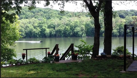 Private Waterfront Deck with swing goes with rental