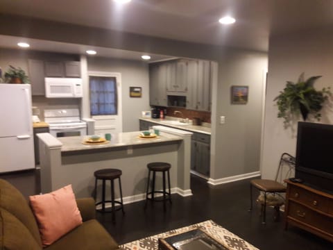 View from the LR into the Kitchen