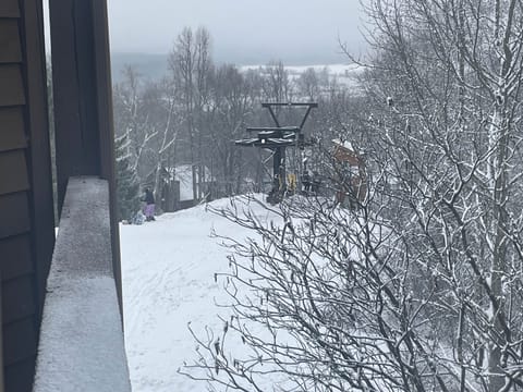View from private deck to lift