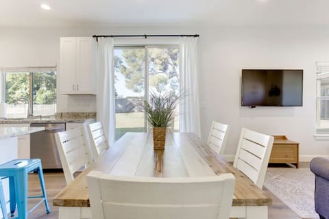 Sliding glass doors to outside