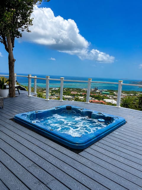 Soak in the spa tub will enjoying the incredible views