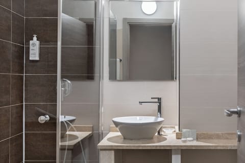 Standard Double or Twin Room, Balcony, Sea View | Bathroom | Shower, free toiletries, hair dryer, bidet