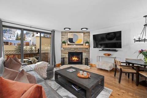 Cozy Living Room with Fireplace