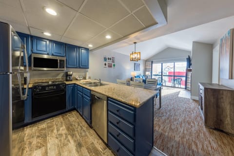 Microwave, stovetop, coffee/tea maker, toaster