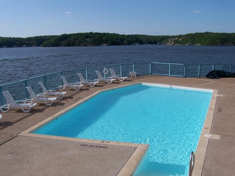 The point pool offers a 10 mile view of the lake.  Be sure to see a sunset here!